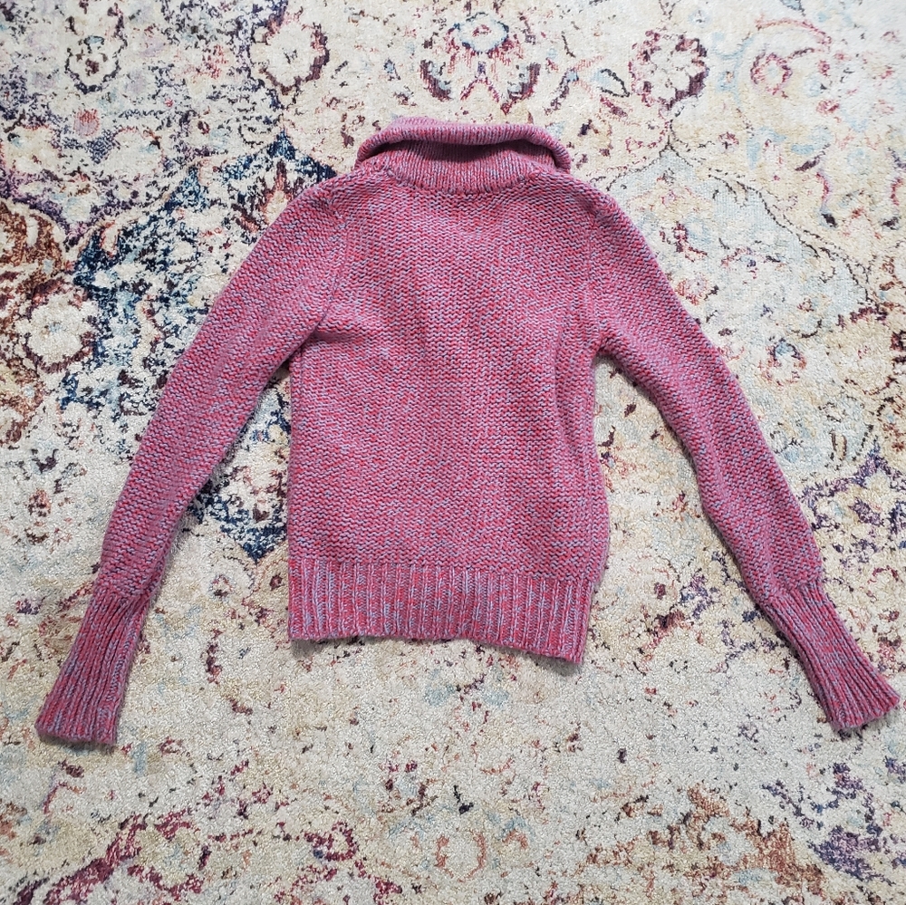 American Eagle Cardigan Medium Purple Pink Retro With Pockets - Picture 2 of 11